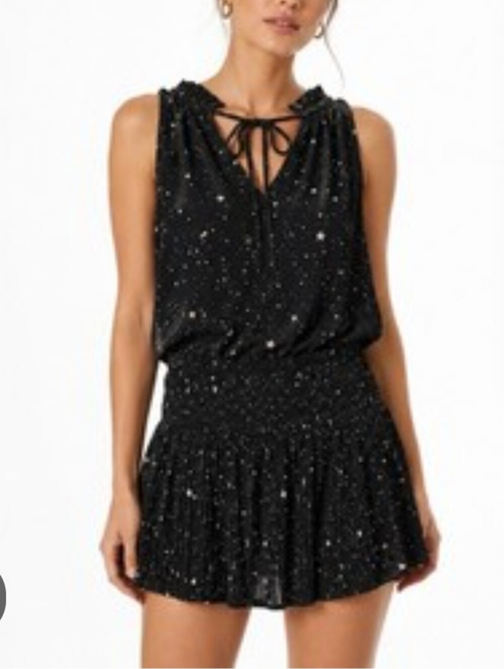 Current Air LA, Cara Sleeveless Pleated Mini Dress